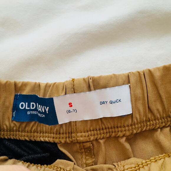 Old Navy Quick Dry Drawstring Shorts Bundle Brown Blue Elastic Waist Size 6/7 - Picture 5 of 6